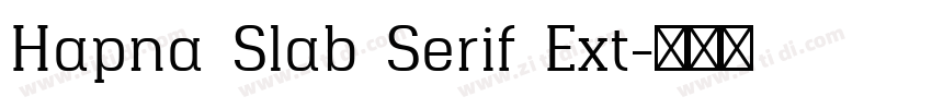 Hapna Slab Serif Ext字体转换